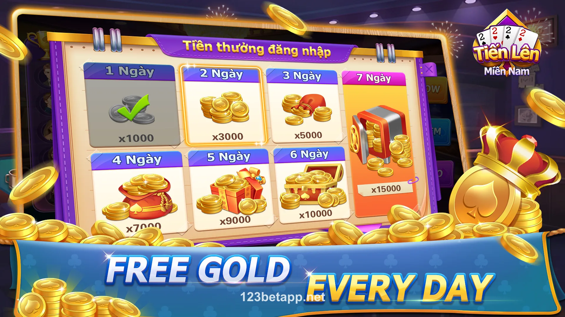 Giao diện chính của ứng dụng 123bet